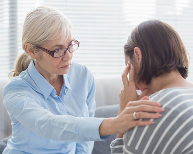 relative comforting cancer survivor