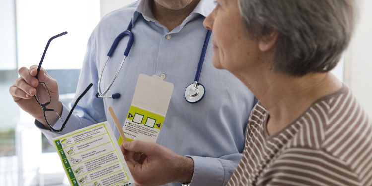gastroenterologist talking to patient