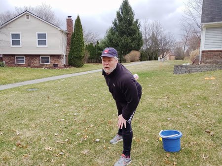 dan playing baseball