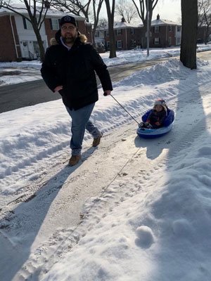 foot and ankle patient russell with child