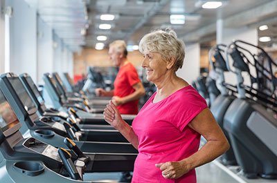 woman on treadmill