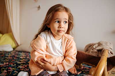 child with stomachache