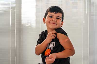 boy with vaccination