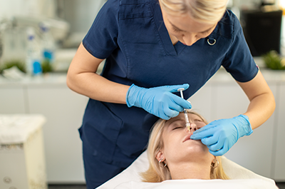 woman getting fillers