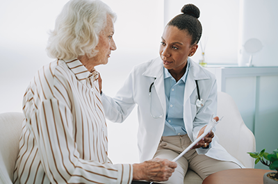doctor talking to patient