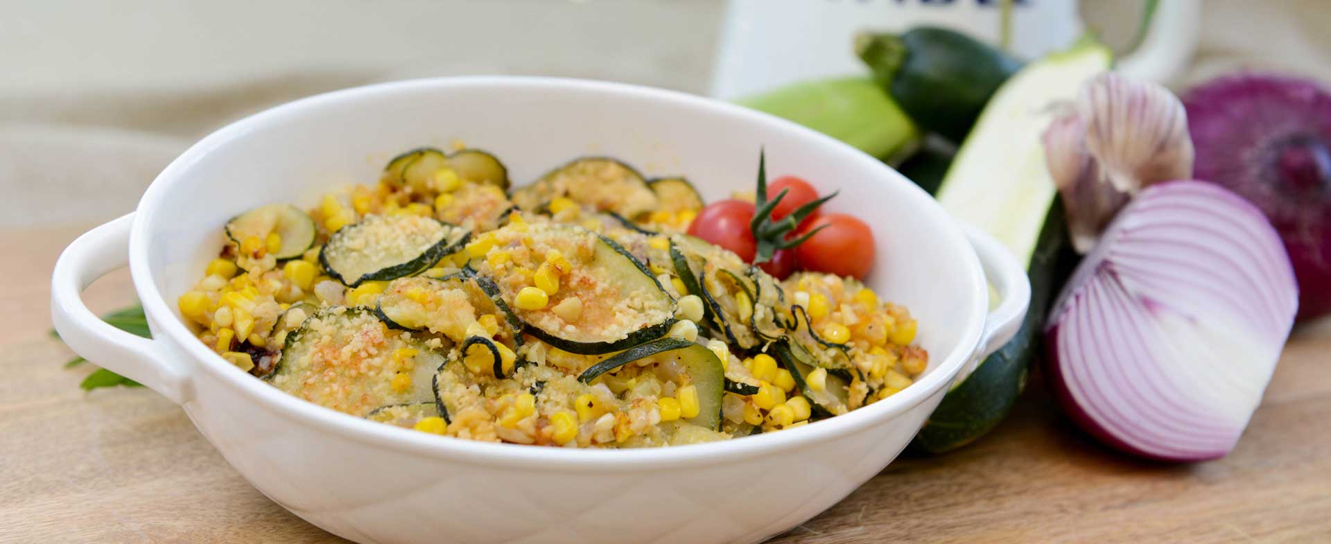 zucchini and corn