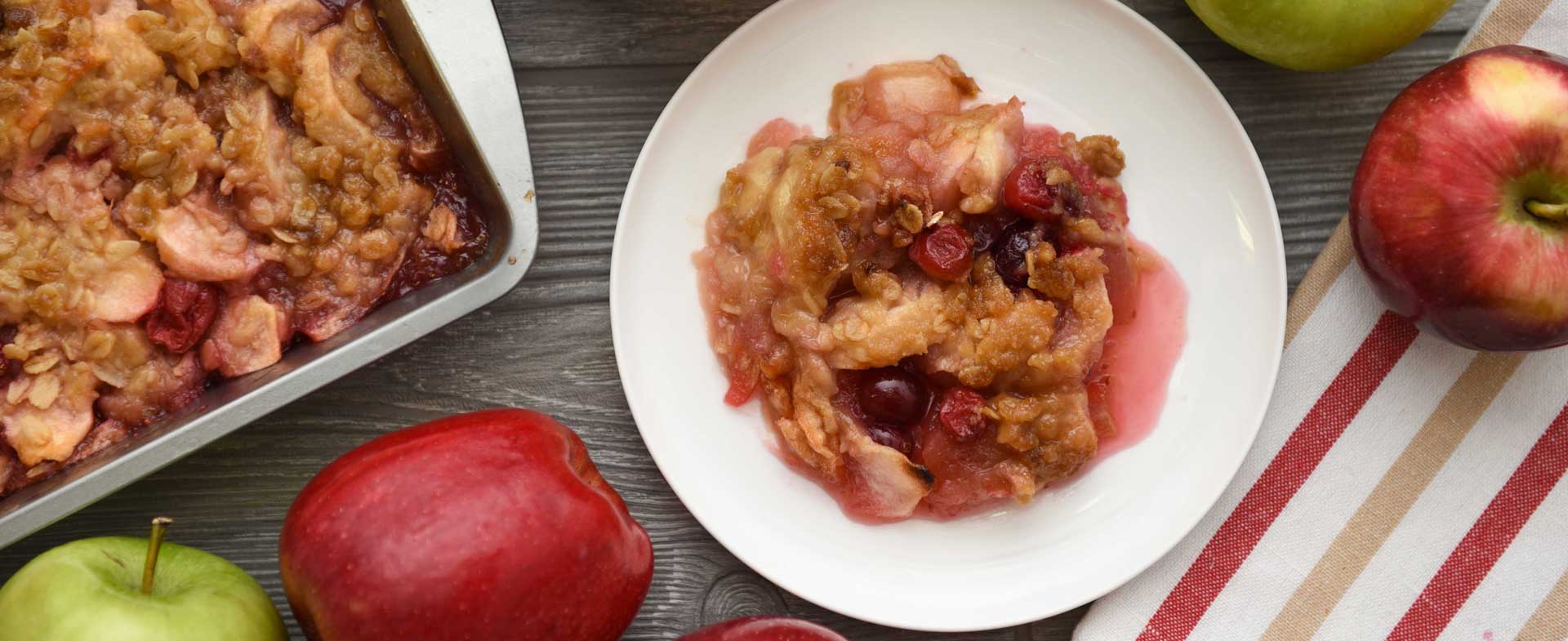 cranberry apple crumble