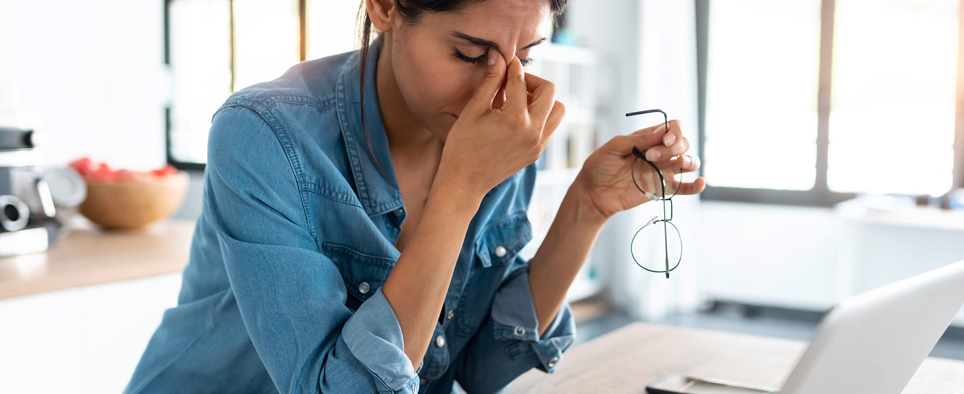 woman stressed at work