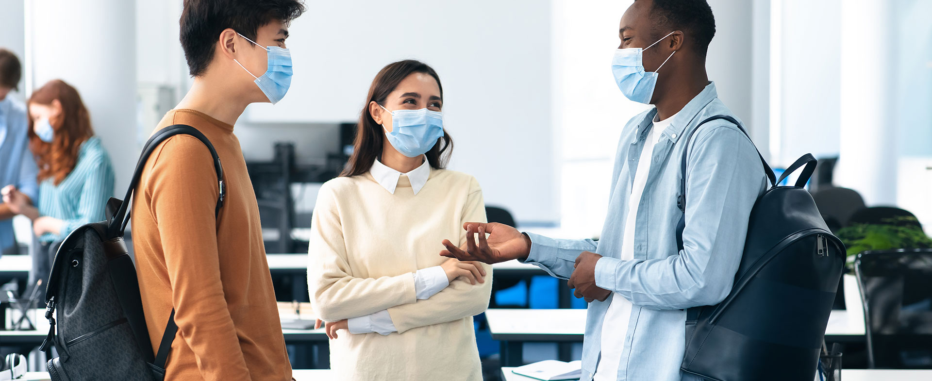 college students talking