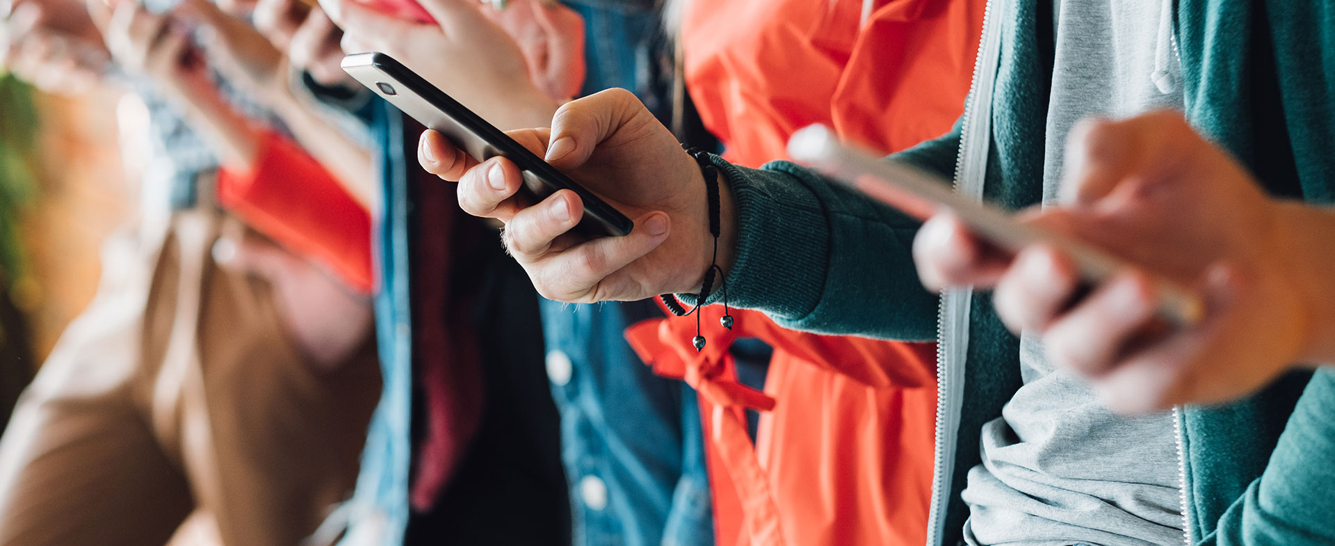 group of people on phones