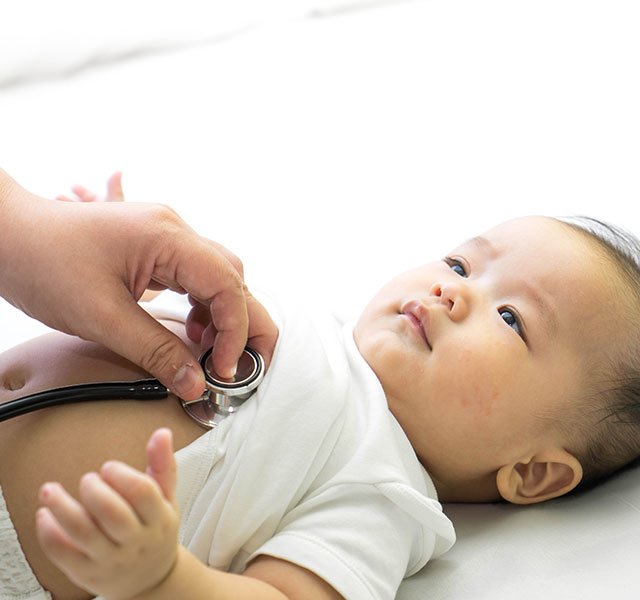 baby at doctors