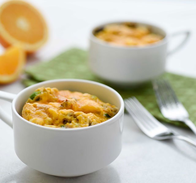 southwestern omelet in a mug