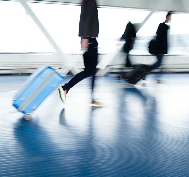 at the airport