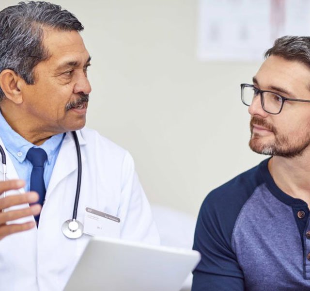 doctor and patient talking