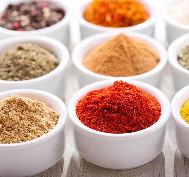 bowls of spices