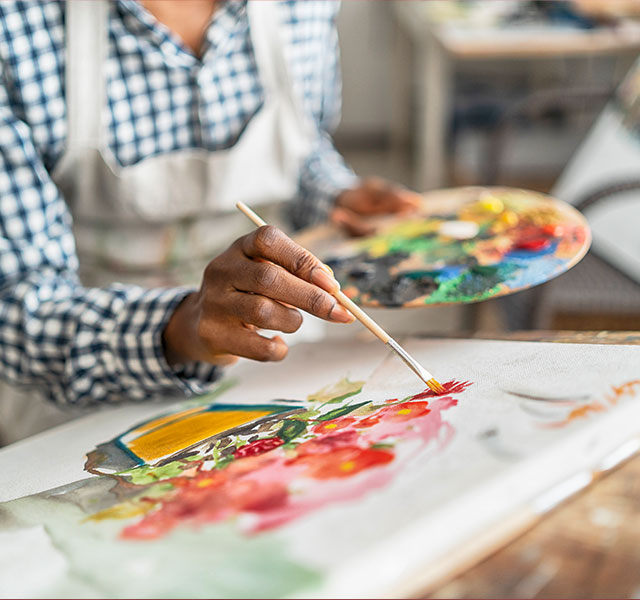 woman painting