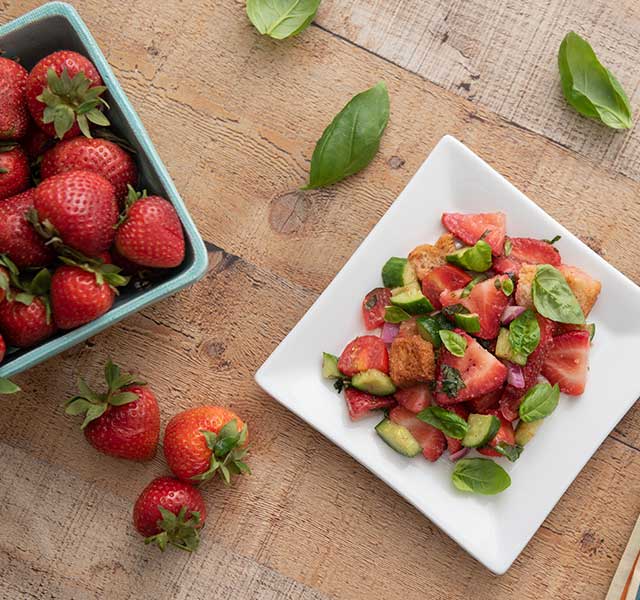 Strawberry Panzanella Salad Recipe Video
