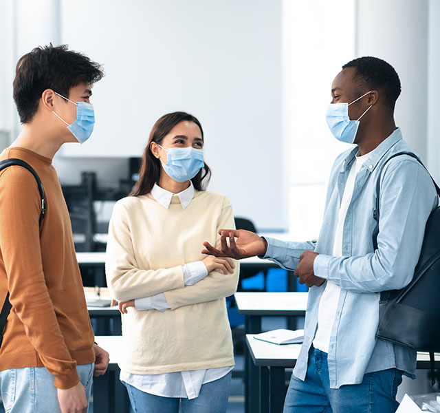 college students talking