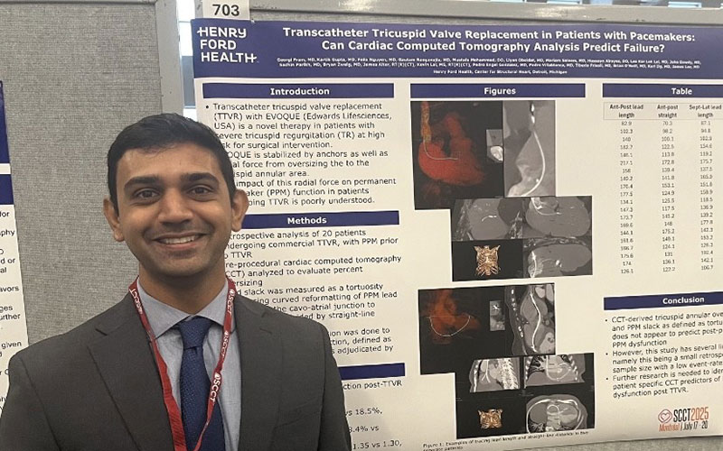 Fellow at conference presenting