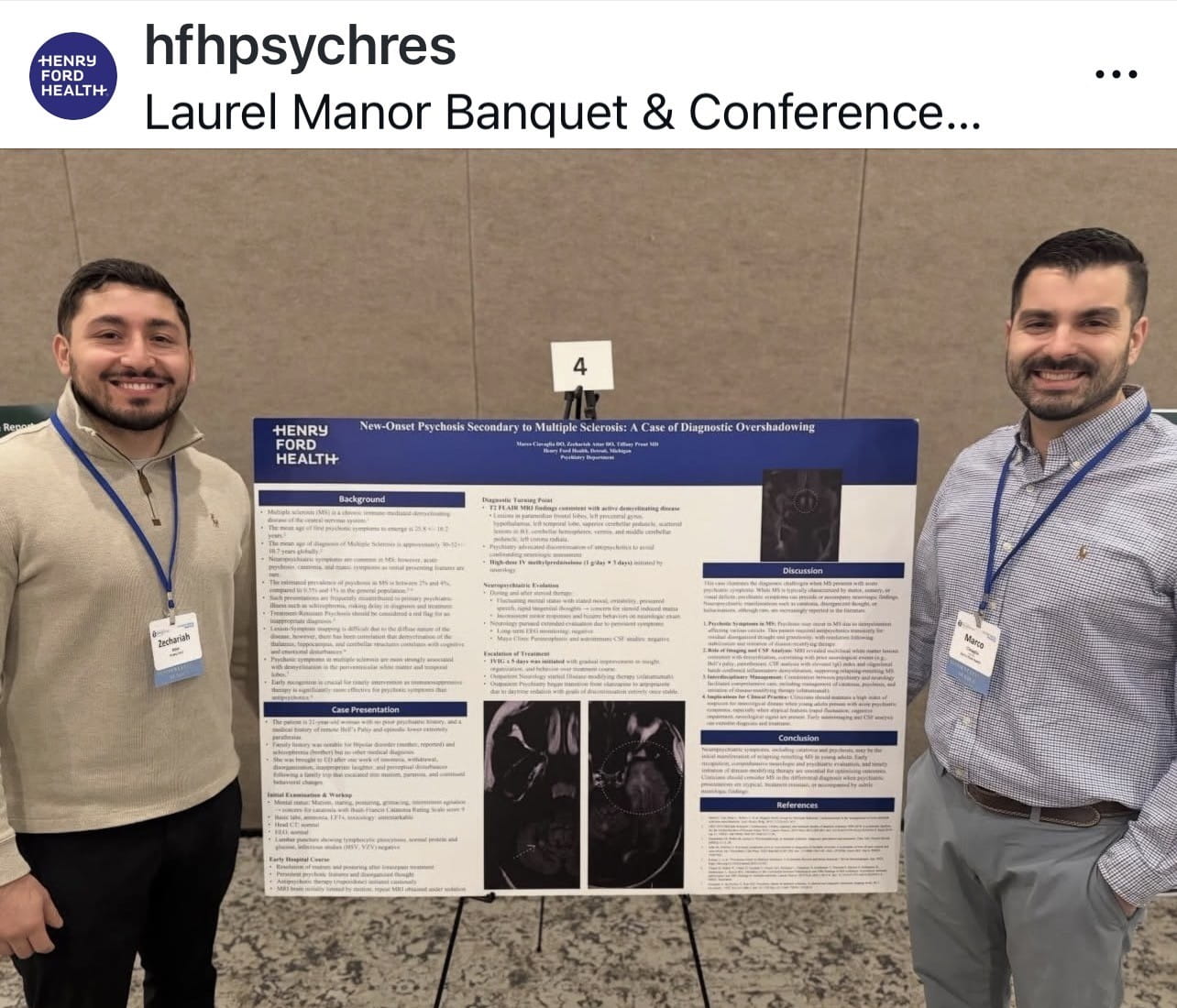 Residents with research at conference