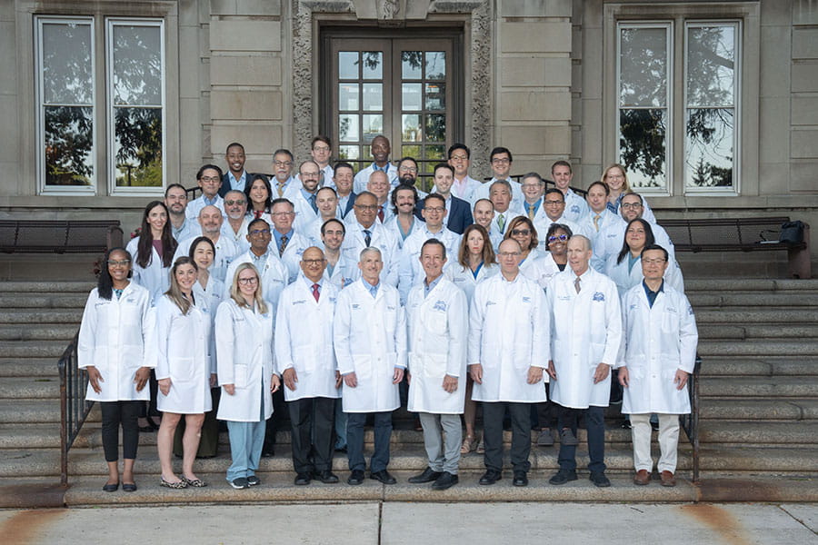 Group of surgery residents and faculty at Henry Ford Hospital
