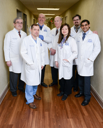 vascular team in hallway