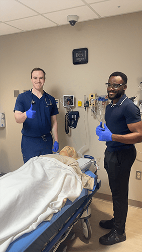 Emergency Medicine Residents in a training