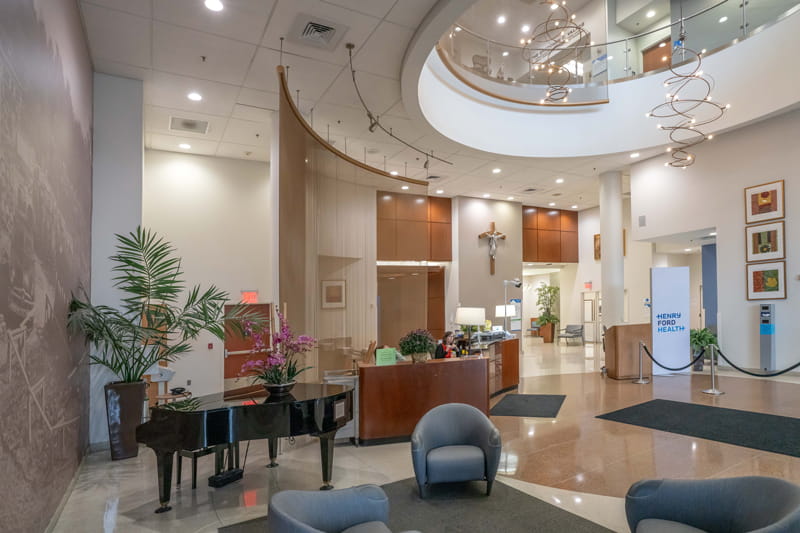 Lobby at Henry Ford St. John Hospital