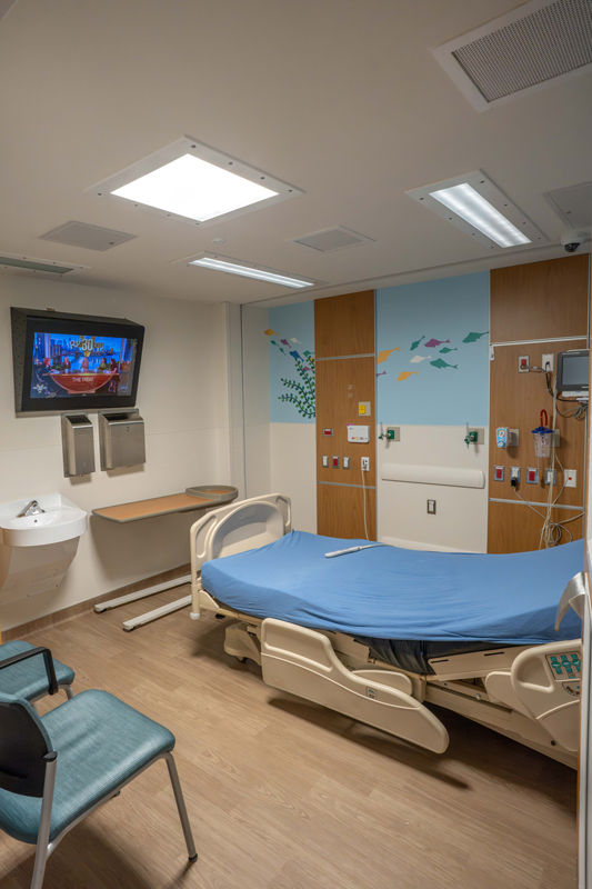 Room in the pediatric emergency department at Henry Ford St. John Hospital