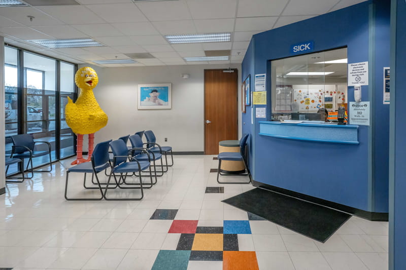 Check in desk at the Pediatric Ambulatory clinic at Henry Ford St. John Hospital