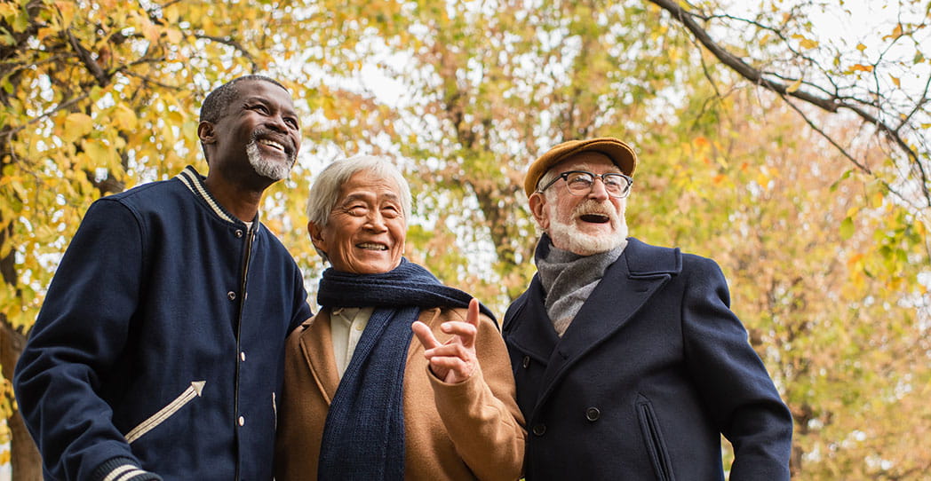 Men featured in autumn outdoors