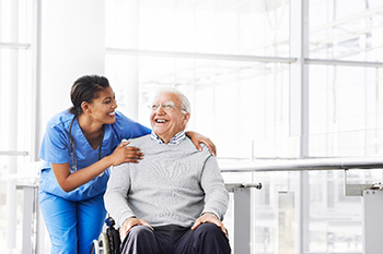 Registered nurse providing patient care