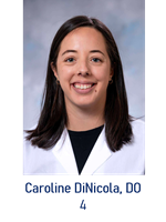 Caroline DiNicola, DO, PGY4 with star indicating chief resident