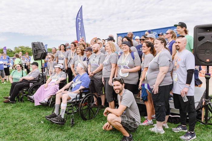 people gathered in a field
