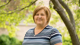 Cheryl Sousa with trees