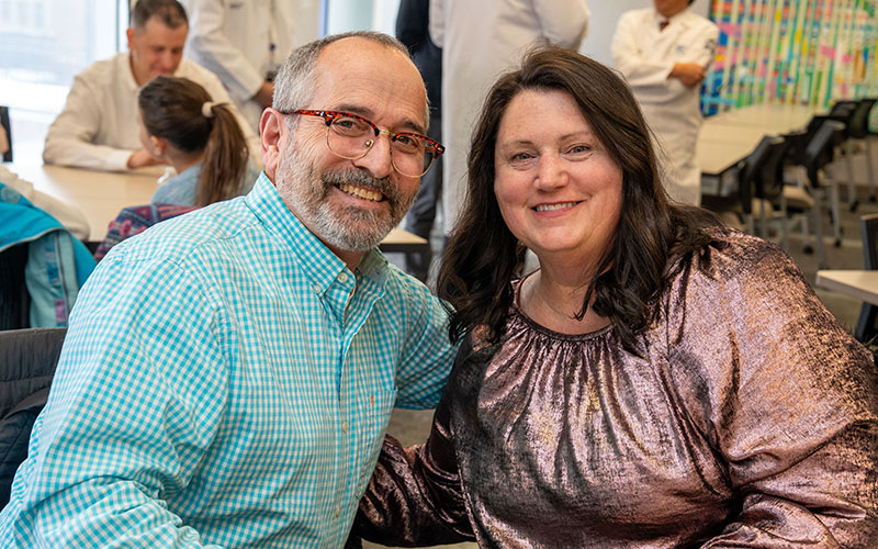 Cardiology patient Dennis with his wife