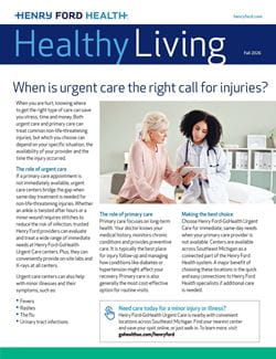 Thumbnail preview of healthy living newsletter Fall 2026 edition