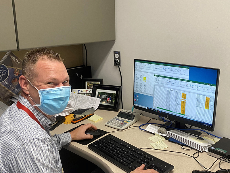 Staff Member working