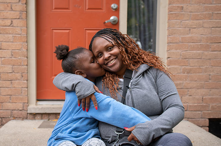 LVAD patient with her daughter