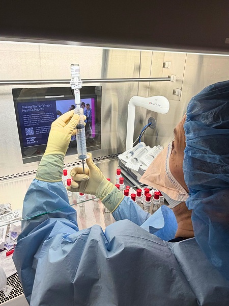 Provider prepares vials of Roctavian gene therapy for hemophilia A